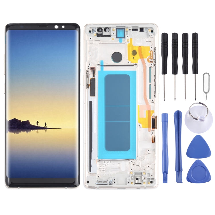 OLED Material LCD Screen and Digitizer Full Assembly with Frame for Samsung Galaxy Note 8 SM-N950