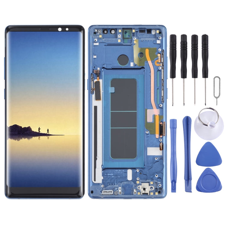 OLED Material LCD Screen and Digitizer Full Assembly with Frame for Samsung Galaxy Note 8 SM-N950