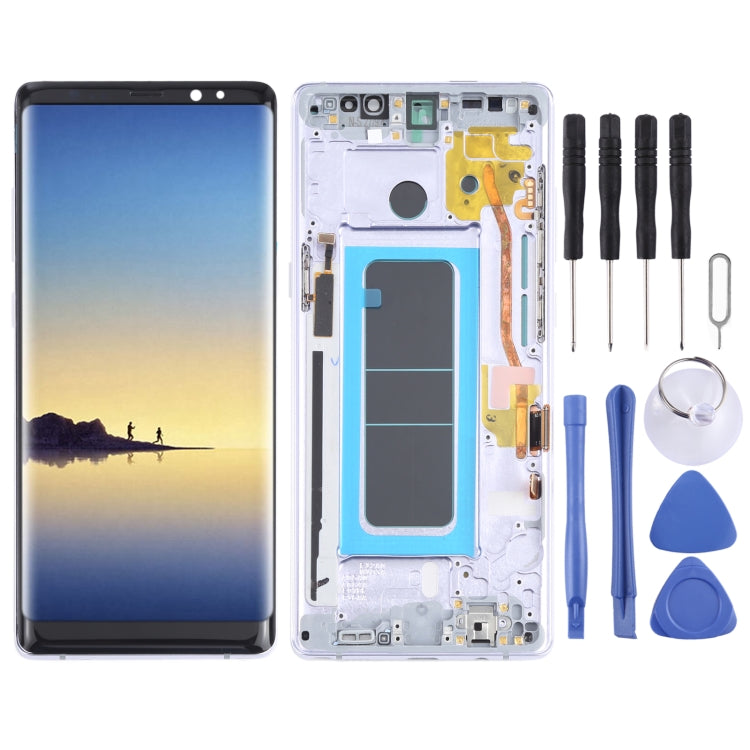 OLED Material LCD Screen and Digitizer Full Assembly with Frame for Samsung Galaxy Note 8 SM-N950