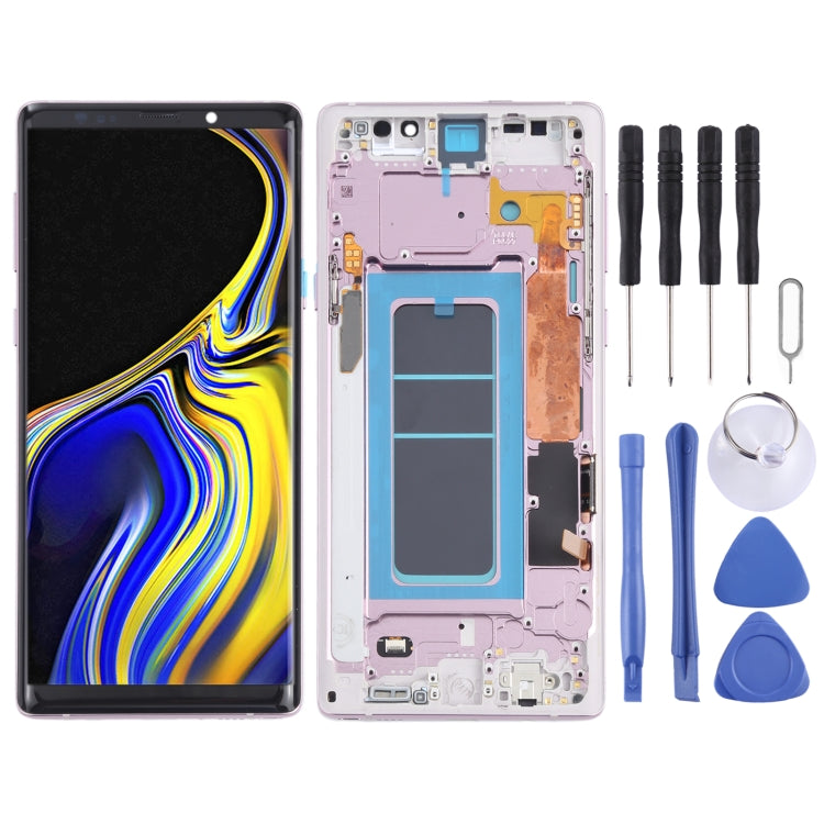 OLED Material LCD Screen and Digitizer Full Assembly with Frame for Samsung Galaxy Note9 SM-N960