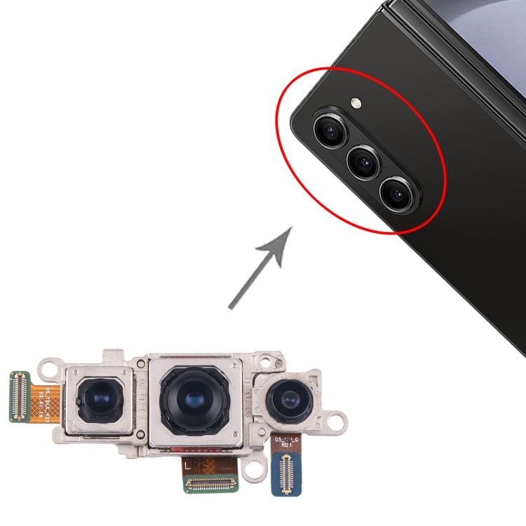 For Samsung Galaxy Z Fold5 SM-F946B Original Camera Set (Telephoto + Wide + Main Camera)