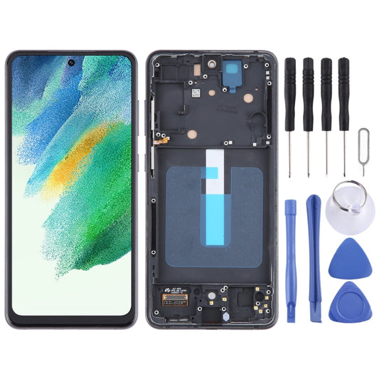 For Samsung Galaxy S21 FE 5G SM-G990B TFT Material LCD Screen Digitizer Full Assembly with Frame, Not Supporting Fingerprint Identification My Store