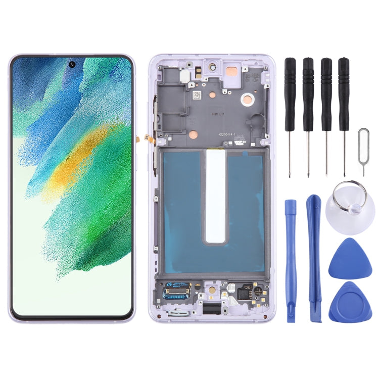 For Samsung Galaxy S21 FE 5G SM-G990B Original LCD Screen Digitizer Full Assembly with Frame