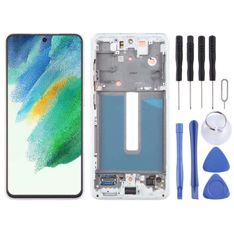 For Samsung Galaxy S21 FE 5G SM-G990B Original LCD Screen Digitizer Full Assembly with Frame