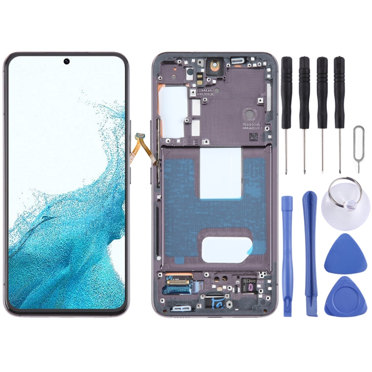 For Samsung Galaxy S22 5G SM-S901B Original LCD Screen Digitizer Full Assembly with Frame