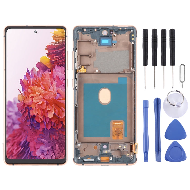 For Samsung Galaxy S20 FE SM-G780F 6.43 inch OLED LCD Screen Digitizer Full Assembly with Frame