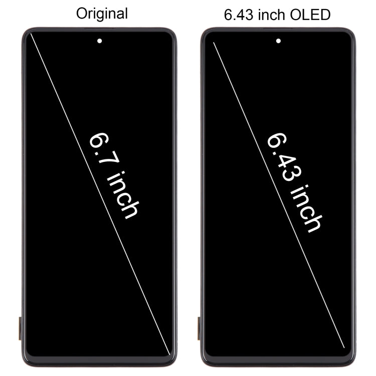 For Samsung Galaxy A71 4G SM-A715F 6.43 inch OLED LCD Screen Digitizer Full Assembly with Frame