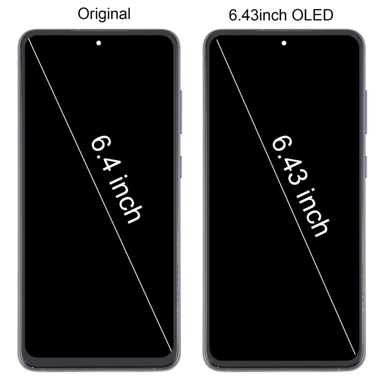 For Samsung Galaxy S21 FE 5G SM-G990B 6.43 inch OLED LCD Screen Digitizer Full Assembly with Frame