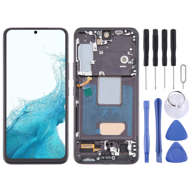 For Samsung Galaxy S22 5G SM-S901B EU Version TFT LCD Screen Digitizer Full Assembly with Frame