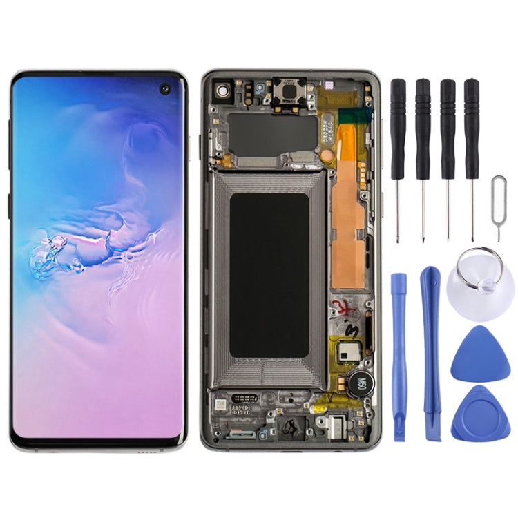 LCD Screen and Digitizer Full Assembly with Frame for Galaxy S10 4G