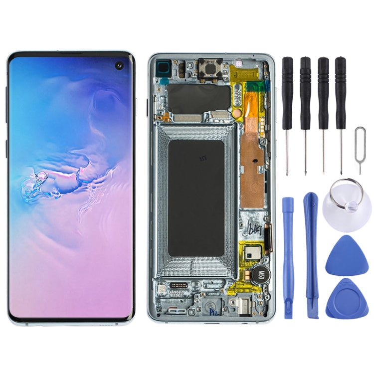 LCD Screen and Digitizer Full Assembly with Frame for Galaxy S10 4G