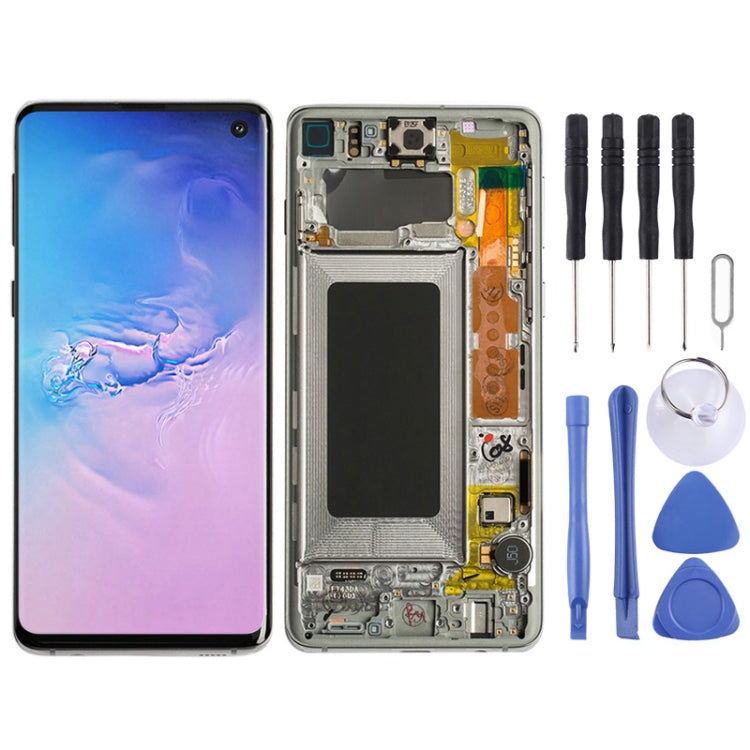 LCD Screen and Digitizer Full Assembly with Frame for Galaxy S10 4G