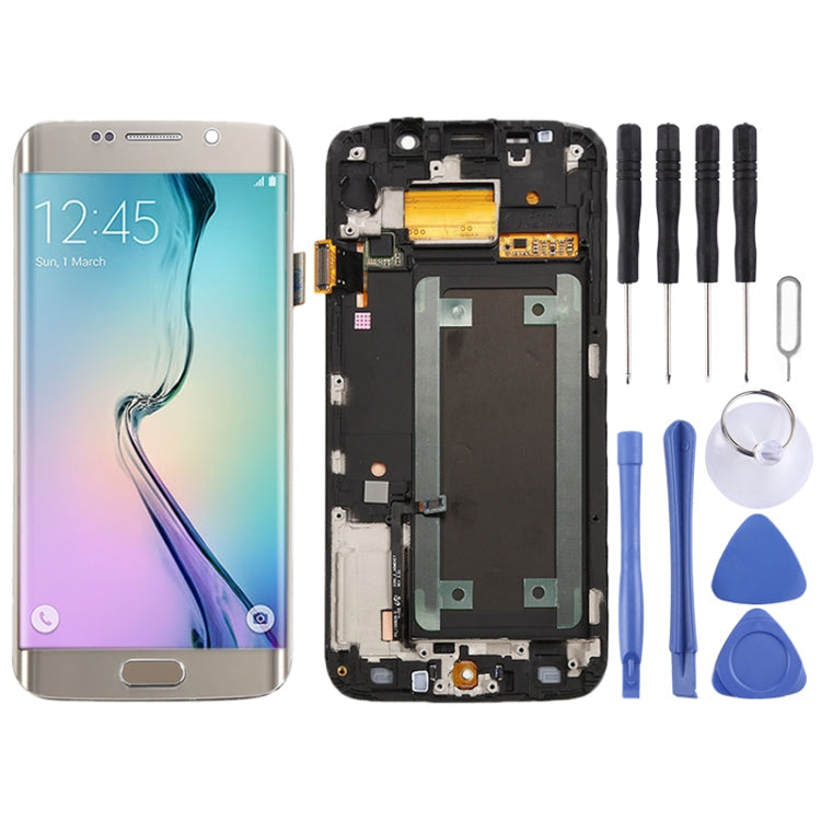 Original LCD Screen and Digitizer Full Assembly with Frame For Samsung Galaxy S6 Edge SM-G925F