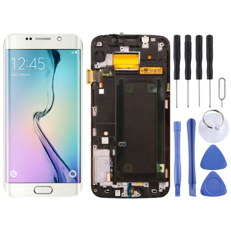 Original LCD Screen and Digitizer Full Assembly with Frame For Samsung Galaxy S6 Edge SM-G925F