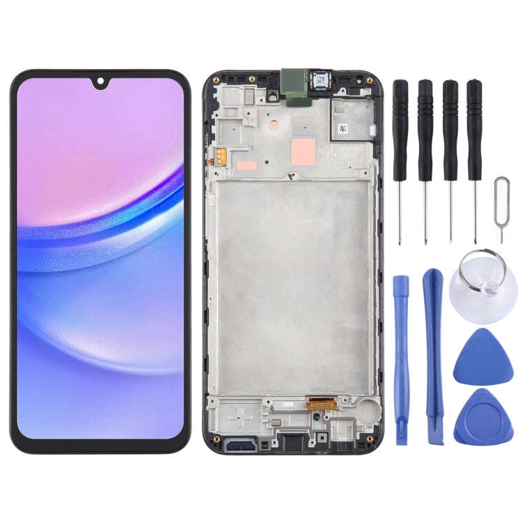 For Samsung Galaxy A15 4G SM-A155F Original LCD Screen Digitizer Full Assembly with Frame