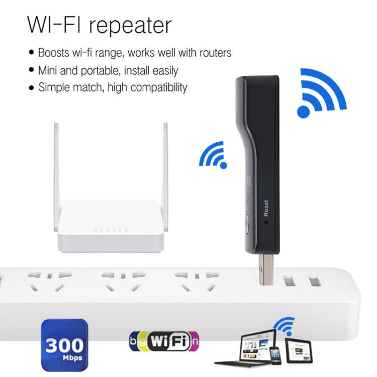 LV-UE01 300M USB WIFI Extender Signal Amplifier Repeater Reluova