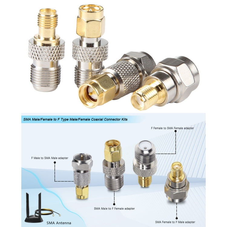 4 in 1 F To SMA RF Coaxial Connector Adapter