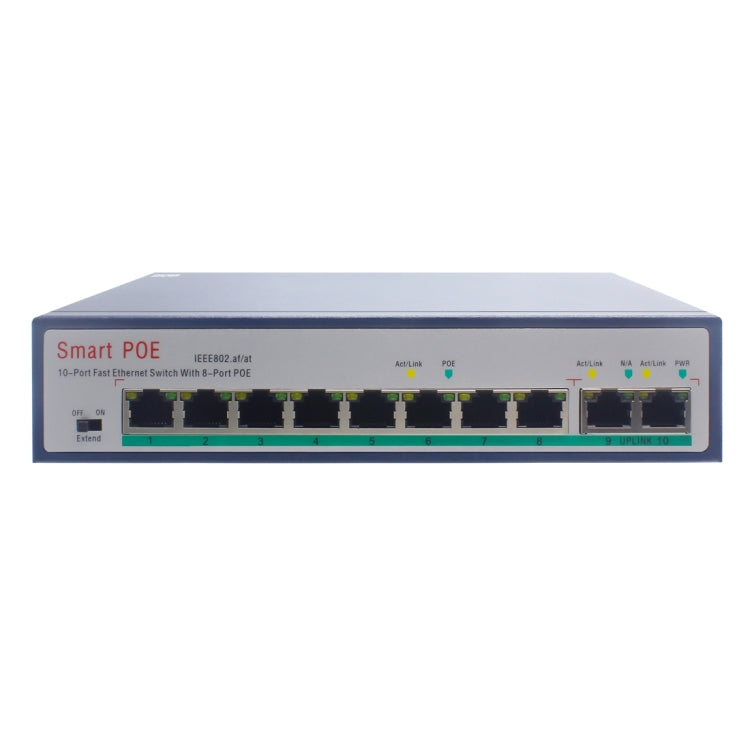 ESCAM POE 8+2 10-Port Fast Ethernet Switch 8-Port POE 10/100M 120W Network Switch, Transmission Distance: 150m My Store