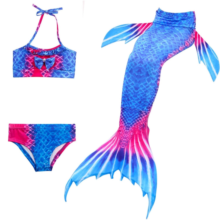 3 PCS / Sets Children Swimming Mermaid Tails Bikini Cosplay Mermaid Swimwear, Size: 110-Reluova