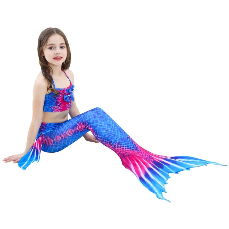 3 PCS / Sets Children Swimming Mermaid Tails Bikini Cosplay Mermaid Swimwear, Size: 110