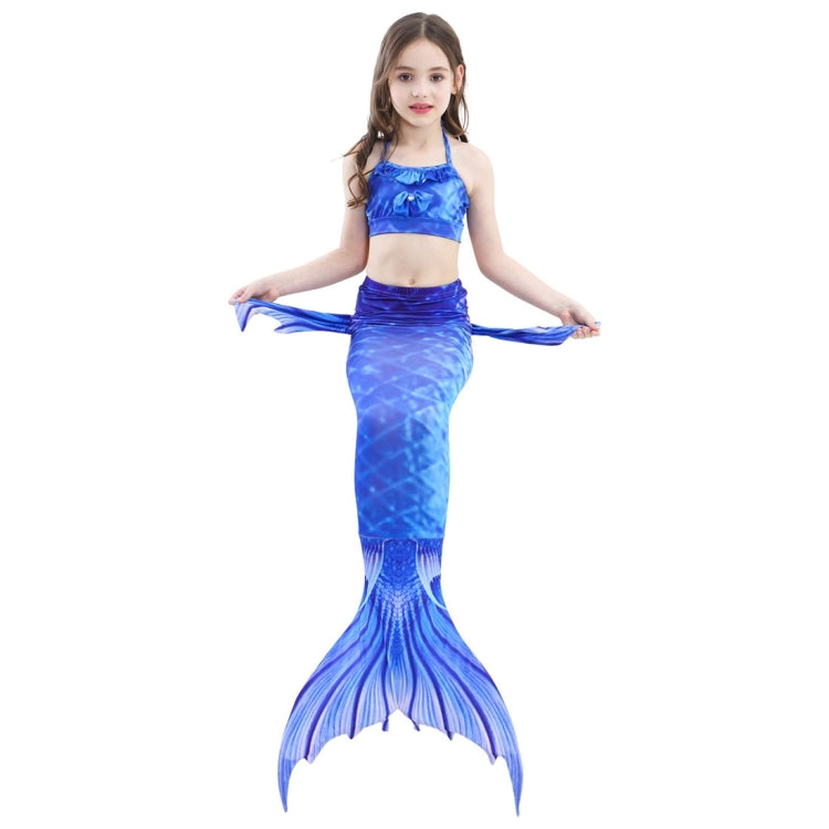 3 PCS / Sets Children Swimming Mermaid Tails Bikini Cosplay Mermaid Swimwear, Size: 150