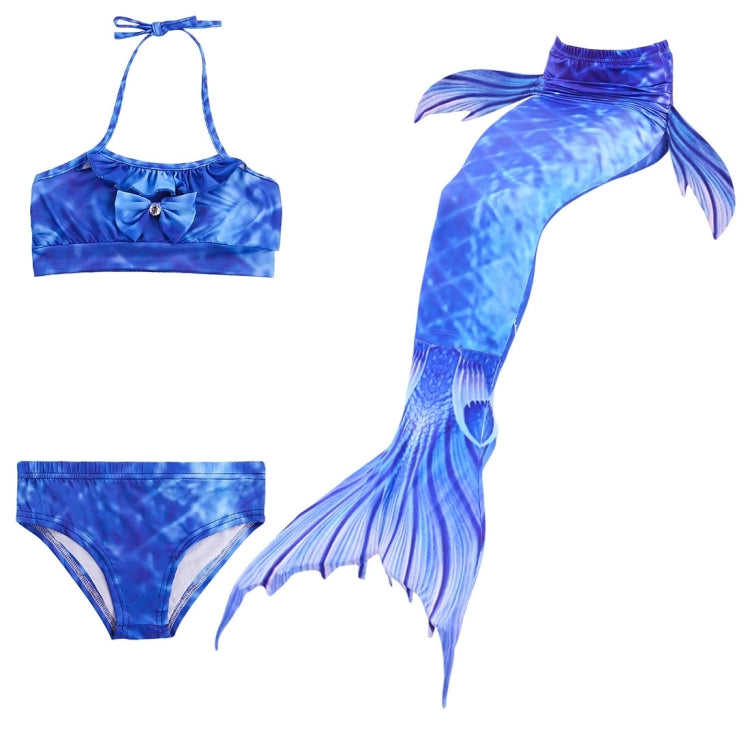 3 PCS / Sets Children Swimming Mermaid Tails Bikini Cosplay Mermaid Swimwear, Size: 150