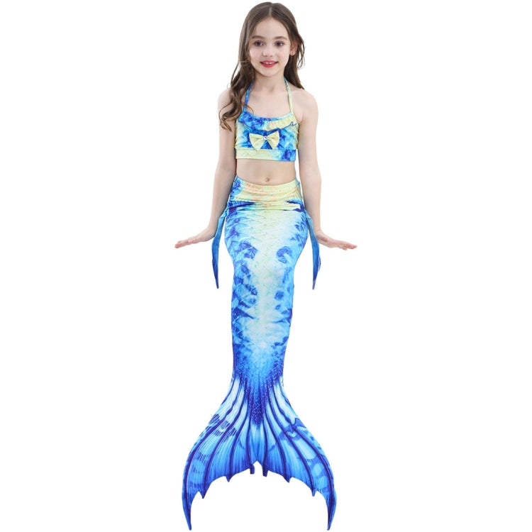 3 PCS / Sets Children Swimming Mermaid Tails Bikini Cosplay Mermaid Swimwear, Size: 150