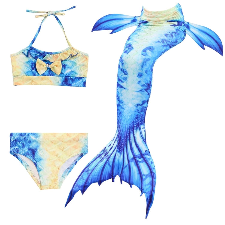 3 PCS / Sets Children Swimming Mermaid Tails Bikini Cosplay Mermaid Swimwear, Size: 150