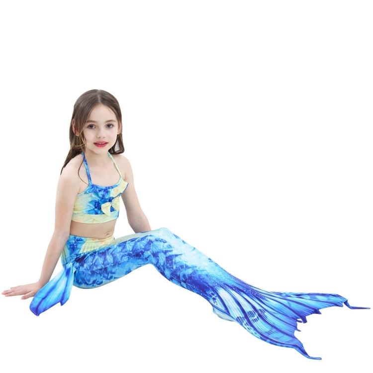 3 PCS / Sets Children Swimming Mermaid Tails Bikini Cosplay Mermaid Swimwear, Size: 150