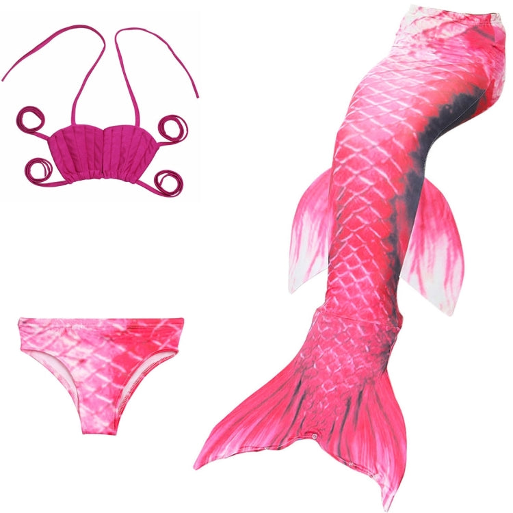 3 PCS / Sets Children Swimming Mermaid Tails Bikini Cosplay Mermaid Swimwear, Size: 130-Reluova