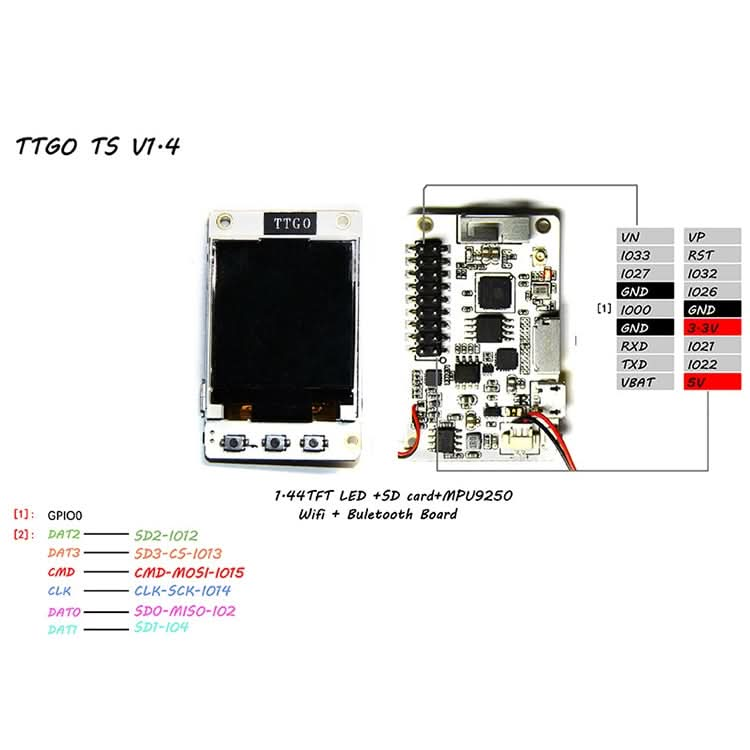 TTGO TS V1.4 ESP32 1.8 inch TFT  SD Card MPU9250 WiFi Bluetooth Module My Store