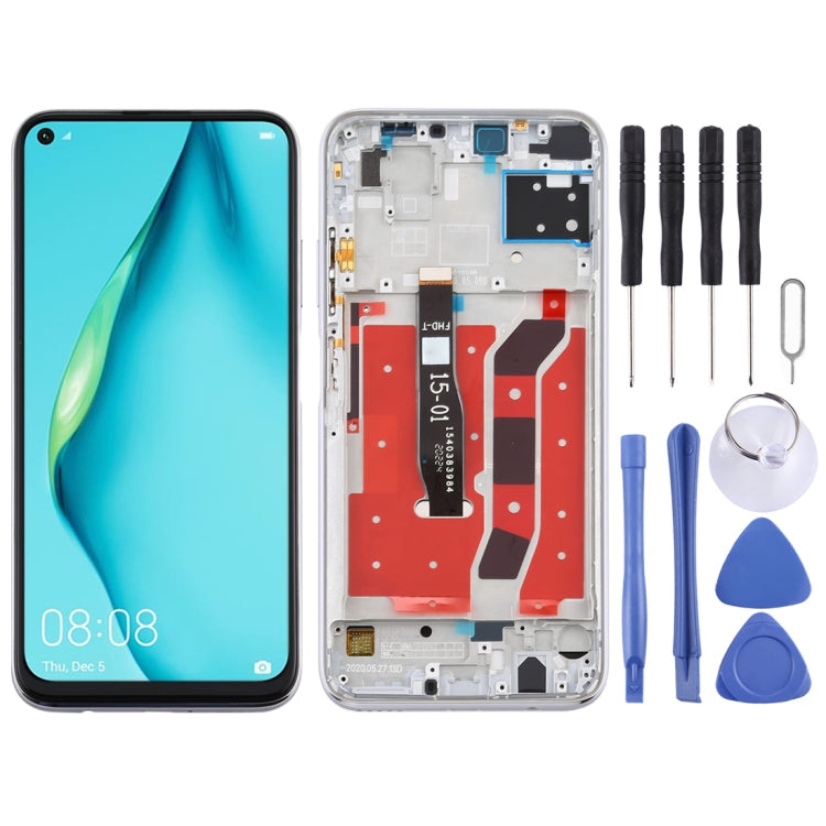 LCD Screen and Digitizer Full Assembly with Frame for Huawei P40 Lite