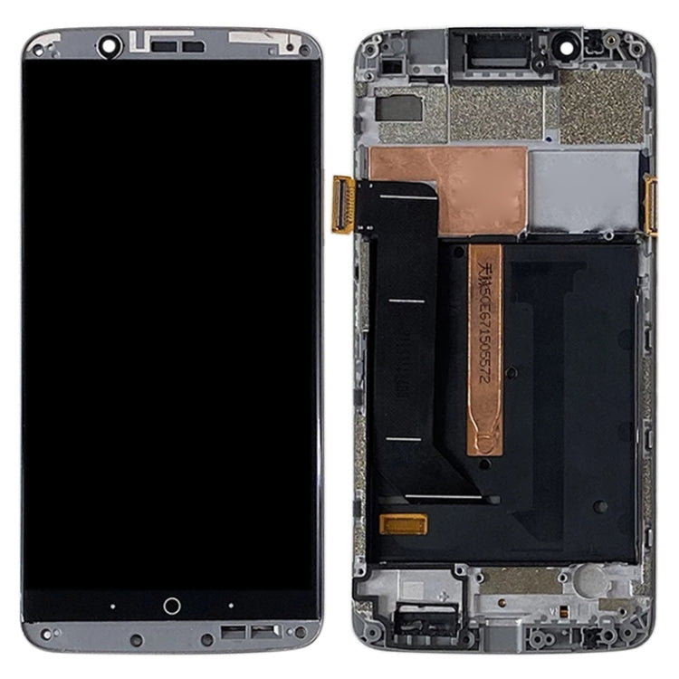 AMOLED Material LCD Screen and Digitizer Full Assembly With Frame for ZTE Axon 7 A2017 A2017U A2017G