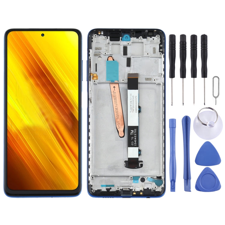 Original LCD Screen and Digitizer Full Assembly With Frame for Xiaomi Poco X3 NFC / Poco X3