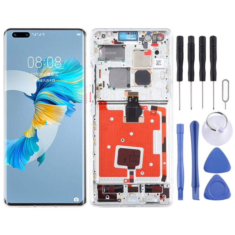 Original LCD Screen and Digitizer Full Assembly with Frame for Huawei Mate 40 Pro