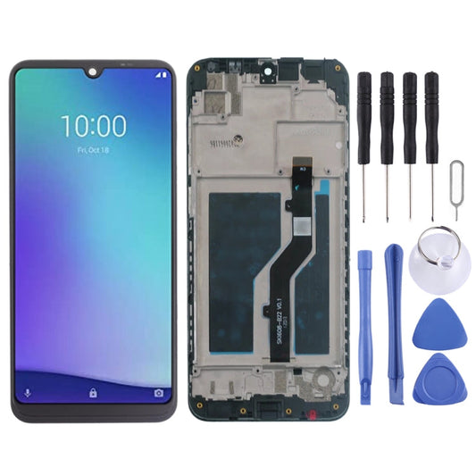 LCD Screen and Digitizer Full Assembly with Frame for ZTE Blade A5 2020