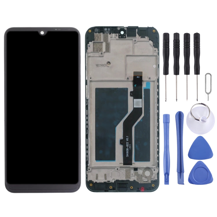 LCD Screen and Digitizer Full Assembly with Frame for ZTE Blade A5 2020