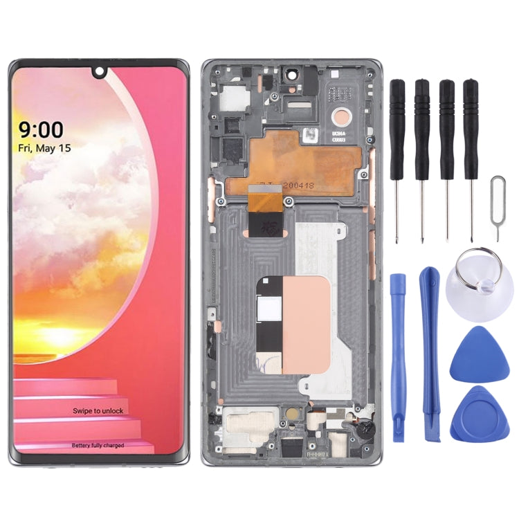 LCD Screen and Digitizer Full Assembly with Frame for LG Velvet 5G LM-G900N LM-G900EM LM-G900 LM-G900TM