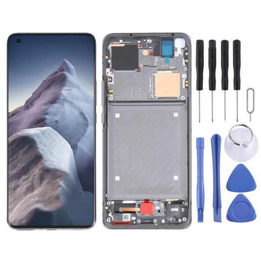 Original AMOLED Material LCD Screen and Digitizer Full Assembly With Frame for Xiaomi Mi 11 Ultra / Mi 11 Pro M2102K1G M2102K1C M2102K1AC