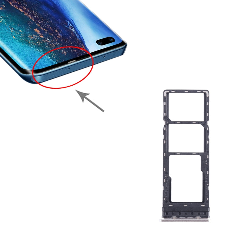 For Tecno Phantom X SIM Card Tray + SIM Card Tray + Micro SD Card Tray