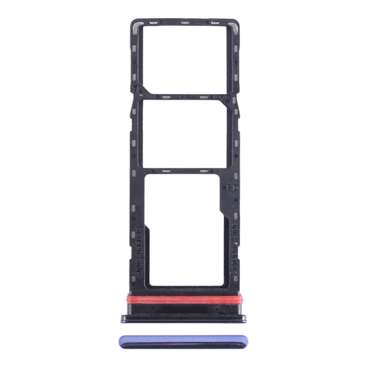 For Infinix Smart 6 Plus India X6823 SIM Card Tray + SIM Card Tray + Micro SD Card Tray