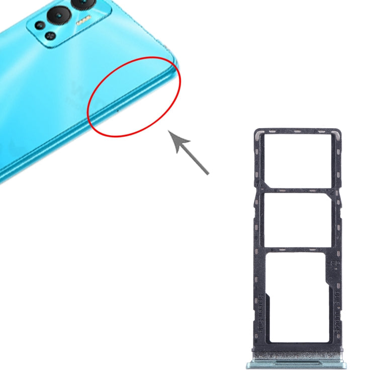 For Infinix Hot 20i X665 SIM Card Tray + SIM Card Tray + Micro SD Card Tray