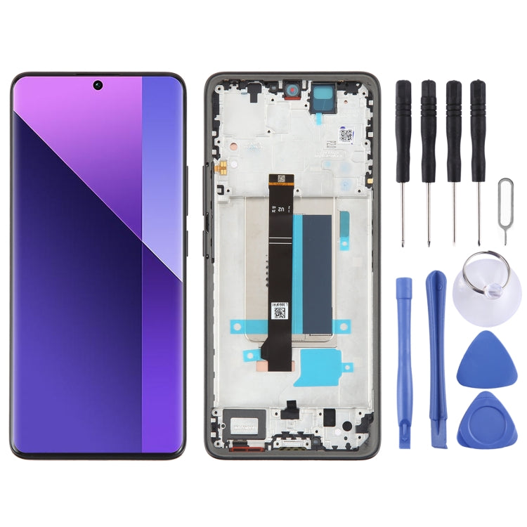 For Xiaomi Redmi Note 13 Pro+ Original AMOLED Material LCD Screen Digitizer Full Assembly with Frame