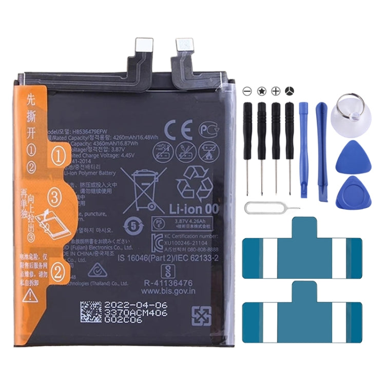 Battery Replacement For Huawei P50 Pro JAD-AL00 JAD-AL60 4360mAh HB536479EFW My Store