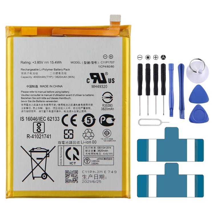 4000mAh Battery Replacement For ASUS Zenfone Max M1 ZB555KL C11P1707 My Store