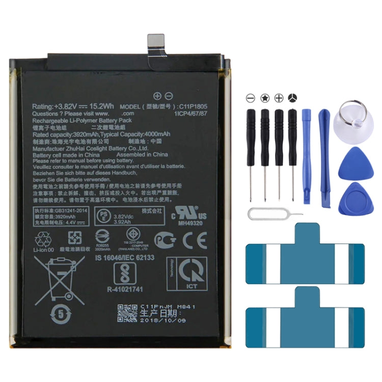 4000mAh Battery Replacement For ASUS Zenfone Max M2 ZB633KL C11P1805 My Store