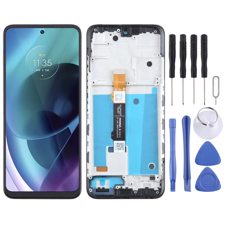 For Motorola Moto G71 5G Original LCD Screen Digitizer Full Assembly with Frame