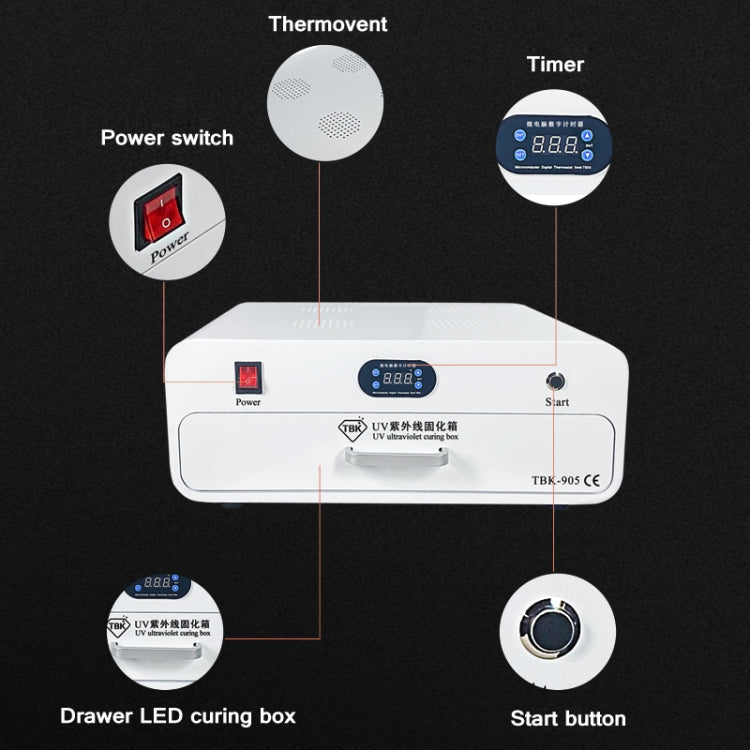 TBK-905 220V UV Curing Box Mobile Phone LCD Screen Glass OCA Curing Bonding