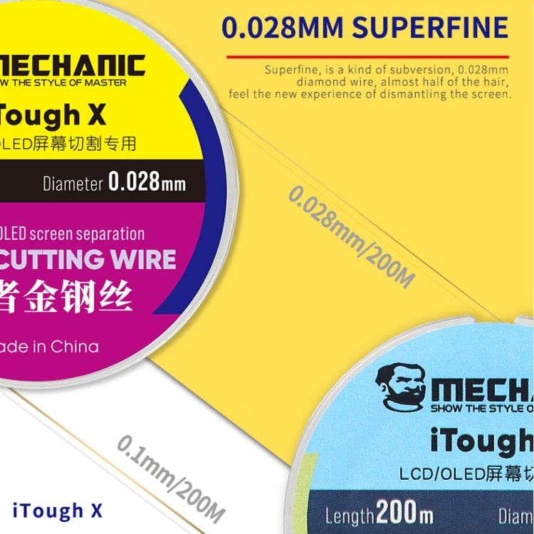 MECHANIC iTough X 200M 0.028MM LCD OLED Screen Cutting Wire My Store