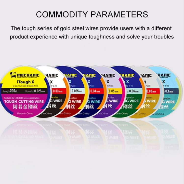 Mechanic iTough X 200M 0.04MM LCD OLED Screen Cutting Wire